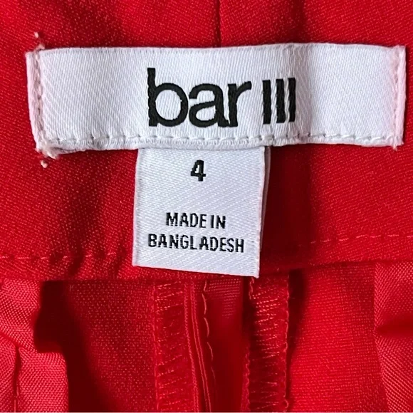 BAR 111 red pleated trousers red size 4 - Picture 3 of 9